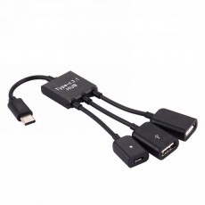 Type-C Хаб на 2 USB OTG порта + зарядка
