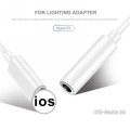 Переходник для наушников Lightning - 3.5mm AUX, для iOS от 8 до 10.2