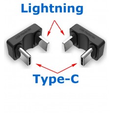 Адаптер Lightning - Type-C, Угловой 180°