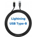 Кабель для принтера Lightning B (Male, папа) - USB Type-B (Male, папа), OTG 