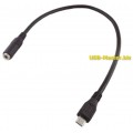 Аудио-переходник Micro-USB (Male, папа) ‒ AUX 3.5 mm (Female, мама), для наушников