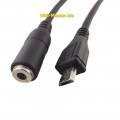 Аудио-переходник Micro-USB (Male, папа) ‒ AUX 3.5 mm (Female, мама), для наушников
