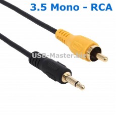 Аудио-кабель TS mini Jack 3.5mm на 1 RCA, Моно