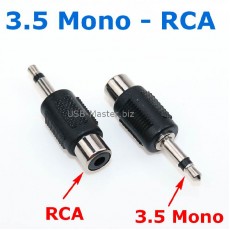Переходник 3,5 мм Моно (вилка) - RCA (розетка)