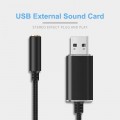 Внешняя Звуковая Карта USB - AUX 3.5 мм, Адаптер для Наушников, Гарнитуры, Микрофона