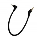 Аудио-кабель Mini Jack 2.5 на Mini Jack 3.5, Угловой 90°, Длина 15 см 