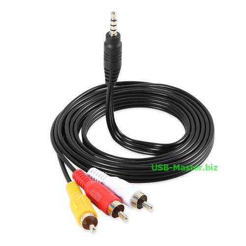 ≡ AV кабель【3 RCA - mini Jack 3.5 мм】TRRS >> Купить по лучшей цене ≡ .