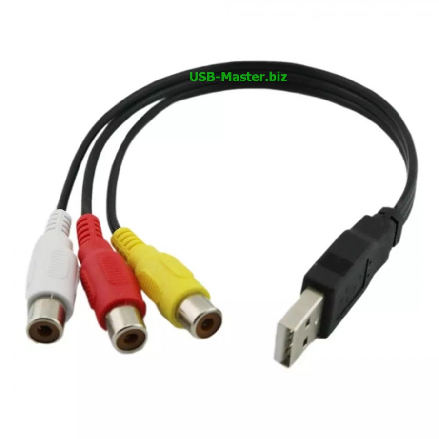 КАБЕЛЬНЫЙ КОМПЛЕКТ (кабель USB и RCA, переходник), 1 шт.