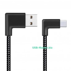 Кабель USB ‒ Type-C, OTG, угловой 90 градусов