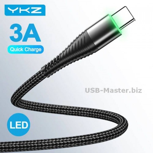 Зарядный кабель USB - Type-C, 3A, Quick Charge 3.0