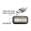 Кабель USB (Male, папа) - USB (Male, папа) Угловой 90°, длина 100 см