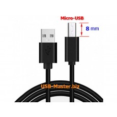 Micro-USB кабель для защищенных смартфонов 8 mm