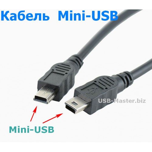 Кабель Mini-USB (Male, папа) ‒ Mini-USB (Male, папа), длина 30 см