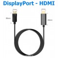 Видеокабель DisplayPort 1.4 (Male, папа) - HDMI v.2.0 (Male, папа)