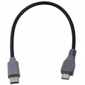 Кабель USB Type-C (Male, папа) ‒ Micro-USB (Male, папа) OTG, Длина 25 см