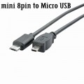 Кабель Micro-USB (Male, папа) ‒ Mini-USB 8-Pin (Male, папа) OTG