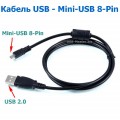 Кабель USB (Male, папа) ‒ Mini-USB 8-Pin (Male, папа) OTG