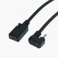 Угловой кабель Micro-USB (Female, мама) ‒ Type-C 180° (Male, папа) OTG Кабель, Длина 30 см