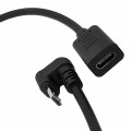 Угловой кабель Type-C - (Female, мама) ‒ Micro-USB 180° (Male, папа) OTG Кабель, Длина 30 см
