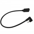 Угловой кабель Type-C - (Female, мама) ‒ Micro-USB 180° (Male, папа) OTG Кабель, Длина 30 см