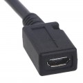 Угловой кабель Micro-USB (Female, мама) ‒ Micro-USB 180° (Male, папа) OTG Кабель, Длина 30 см