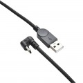 Угловой кабель USB (Male, папа) ‒ Type-C 180° (Male, папа) OTG Кабель, Длина 30 см