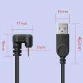 Угловой кабель USB (Male, папа) ‒ Micro-USB 180° (Male, папа) OTG Кабель, Длина 30 см