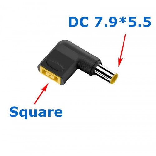 Угловой Адаптер питания постоянного тока Square - DC 7.9 х 5.5 мм для ноутбуков