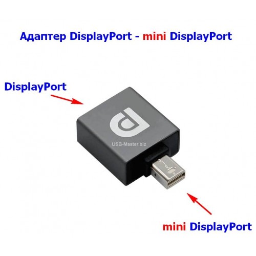 Адаптер DP - Mini DP, 8K, 4K, FullHD