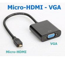Переходник Micro-HDMI папа ‒ VGA мама