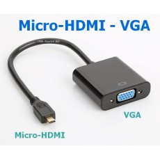 Переходник Micro-HDMI папа ‒ VGA мама
