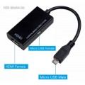 Конвертер Micro-USB (Male, папа) ‒ HDMI (Female, мама), MHL, FullHD 1080p для Android