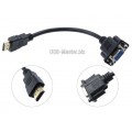 Переходник HDMI (Male, папа) - VGA (Female, мама) конвертер, кабель