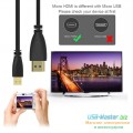 Кабель Micro HDMI (male, штекер) ‒ HDMI (male, штекер) 1080p, длина 50 см, 1 м