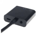 Конвертер HDMI (male, папа) ‒ VGA (female, мама) + аудио-выход AUX 3.5 mm