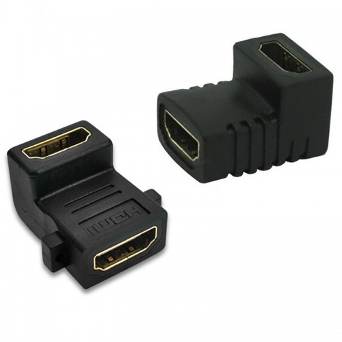 Переходник HDMI (Female, мама) - HDMI (Male, папа) угловой 90°