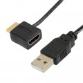 Кабель USB (Male, папа) ‒ HDMI (папа-мама), длина 50 см
