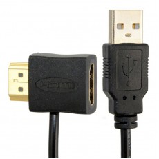 Кабель USB (male) ‒ HDMI (male+female)