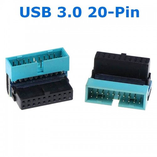 Угловой Переходник USB 3.0 20-Pin (Папа-Мама)