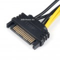 Кабель питания для видеокарты PCI-E 6Pin на SATA 15Pin