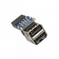 Переходник DuPont 2.54 мм (9-Pin) - 2x USB для материнской платы