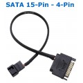 Y-сплиттер SATA 15-Pin - Fan 4-Pin Для Питания Вентилятора