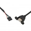 Кабель DuPont 2.54 мм (5-Pin) ‒ USB 2.0, для монтажа на панель, Длина 50 см