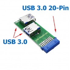 Переходник USB 3.0 (20-Pin) - 2x USB 3.0