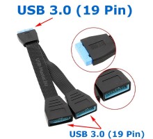 Y-Сплиттер USB 3.0 (19/20-Pin) - 2x USB 3.0 (19/20-Pin)