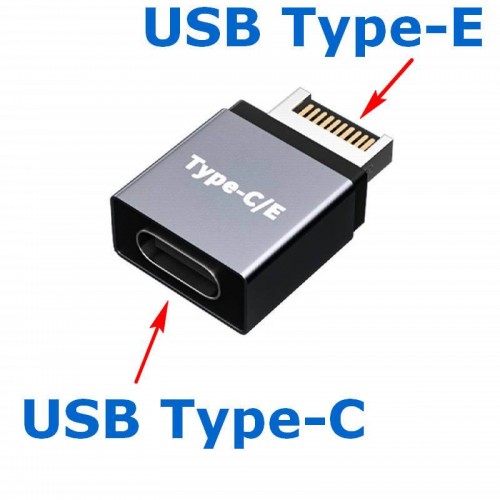 Переходник USB Type-C (Female, мама) - USB 3.1 Type-E (Male, папа)