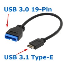 Кабель USB 3.0 20-Pin - USB 3.1 Type-E