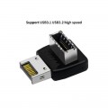 Угловой Переходник USB 3.1 Type-E (Female, мама) - USB 3.1 Type-E (Male, папа)