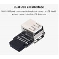Переходник USB (9-Pin) DuPont 2.54 мм - 2x USB для материнской платы