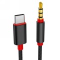 Автомобильный кабель USB Type-C (Male, папа) ‒ mini Jack 3.5 mm (Male, папа), стерео, AUX, TRRS